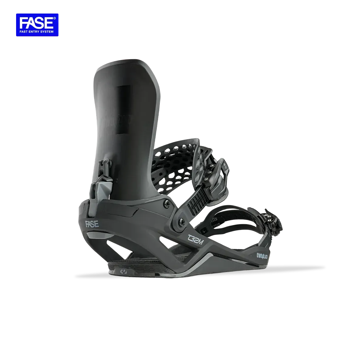 T32M Fase® Black Snowboard Binding | thirtytwo US Bindings ThirtyTwo Rider Driven Snowboarding Snow Premium