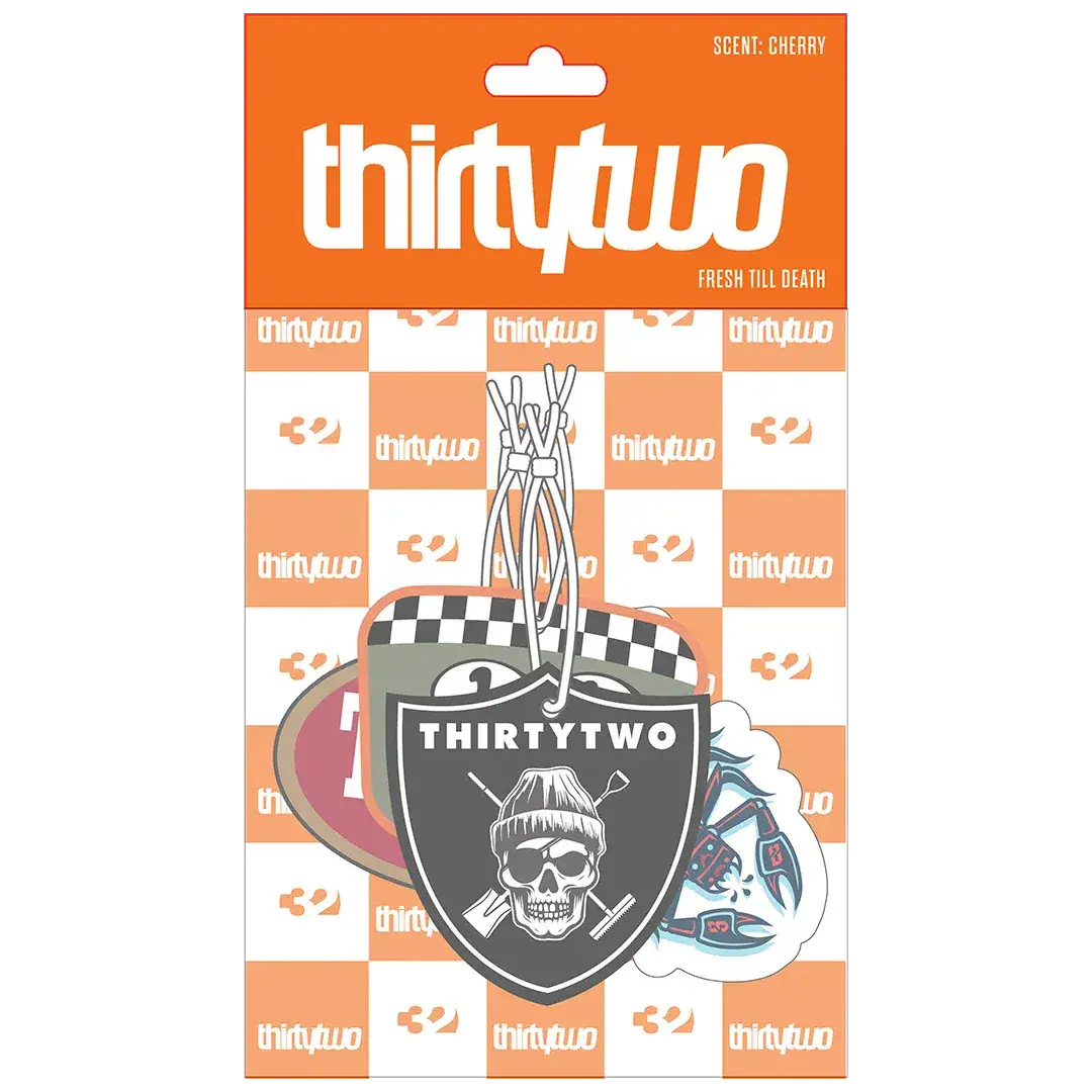 32 Decal Air Freshener Assorted Sticker Multi | thirtytwo US Decal/Sticker ThirtyTwo MULTI / ONE SIZE Rider Driven Snowboarding Snow Premium PON.AFR.NC.OS 7630949196866