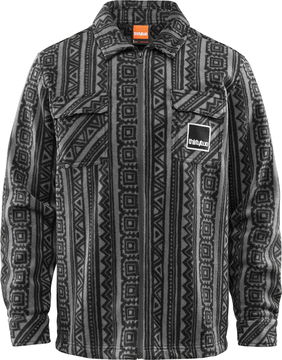 MEN'S REST STOP ZIP UP X GRENIER SHIRT Novelty Fleece ThirtyTwo Rider Driven Snowboarding Snow Premium