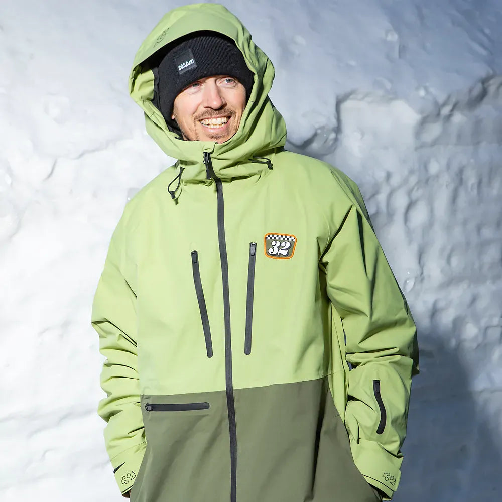 TM Recycled Patch X Grenier Jacket Non-Insulated Jacket ThirtyTwo Rider Driven Snowboarding Snow Premium