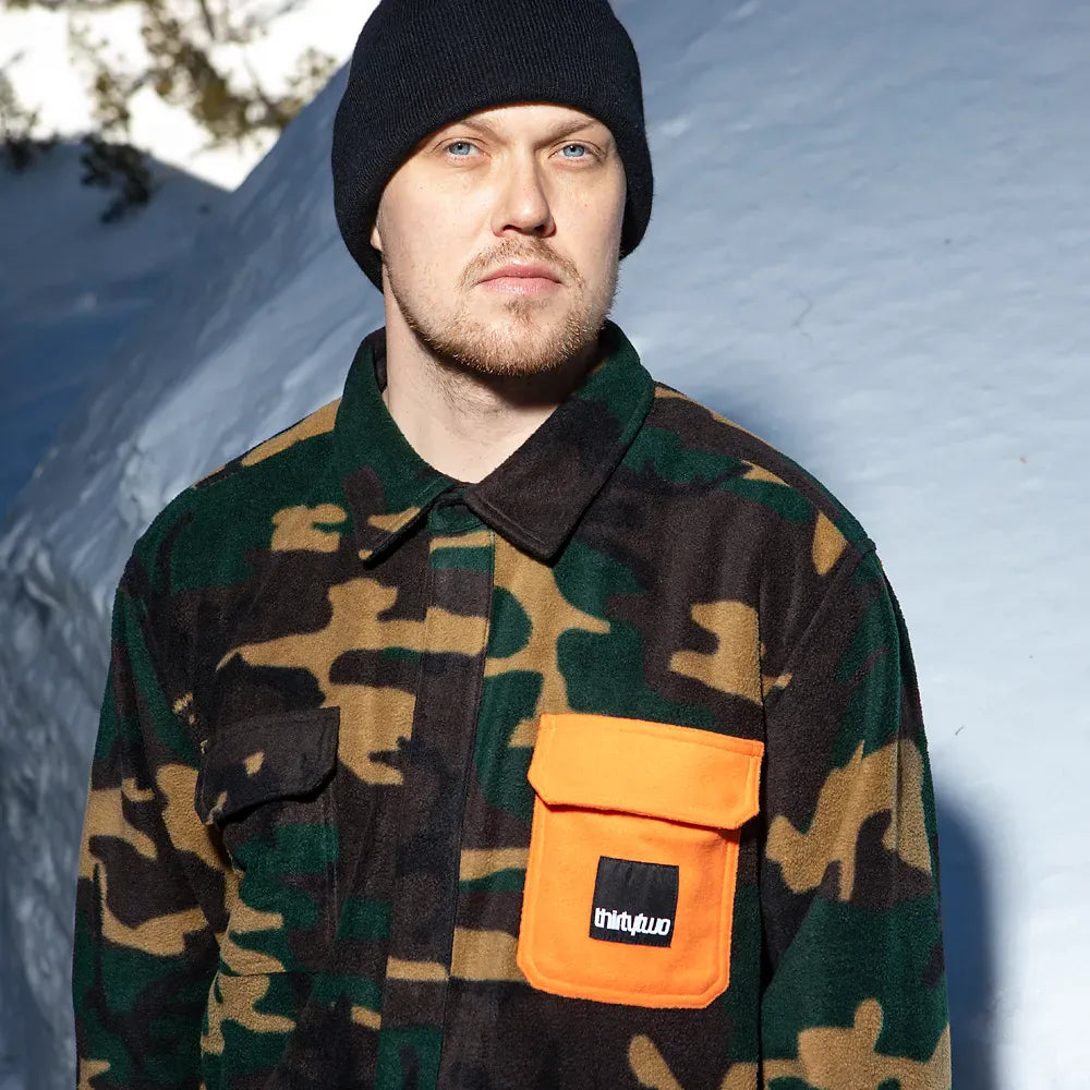 Rest Stop X Kerkela Shirt Novelty Fleece ThirtyTwo Rider Driven Snowboarding Snow Premium