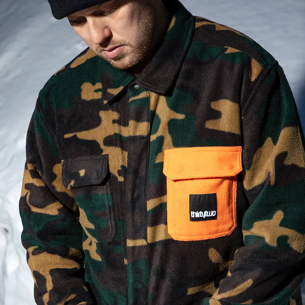 Rest Stop X Kerkela Shirt Novelty Fleece ThirtyTwo Rider Driven Snowboarding Snow Premium