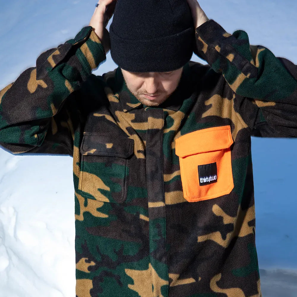 Rest Stop X Kerkela Shirt Novelty Fleece ThirtyTwo Rider Driven Snowboarding Snow Premium