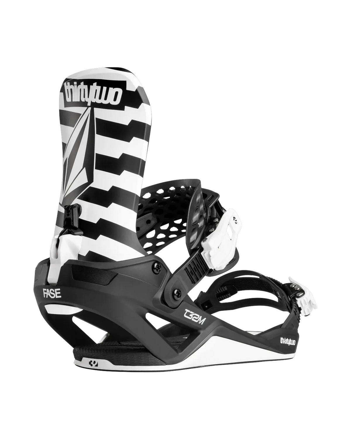 T32M Volcom FASE Bindings Thirtytwo VOLCOM BLACK/WHITE / S Rider Driven Snowboarding Snow Premium T.27.BNU.TEV.976.2S.1 7630961803407